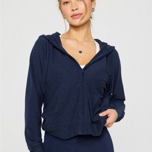 Fabletics Dark Blue Zip-Up Hoodie